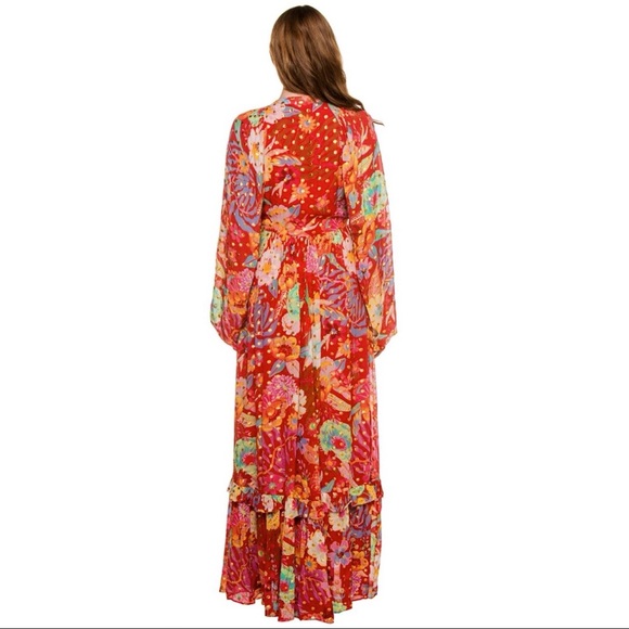 FARM Rio | Dresses | Farm Rio Hudson Floral Long Sleeve Maxi Dress |  Poshmark